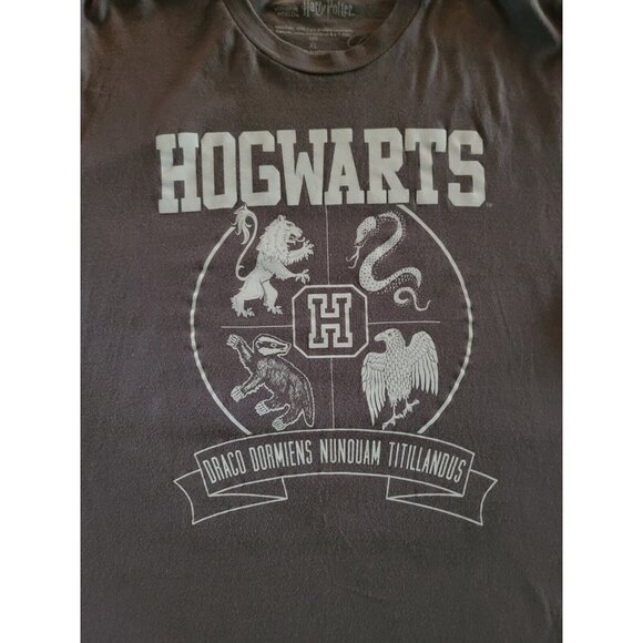 Wizarding World Of Harry Potter T-Shirt Size XL Gray Hogwarts 100% Cotton - Picture 2 of 6